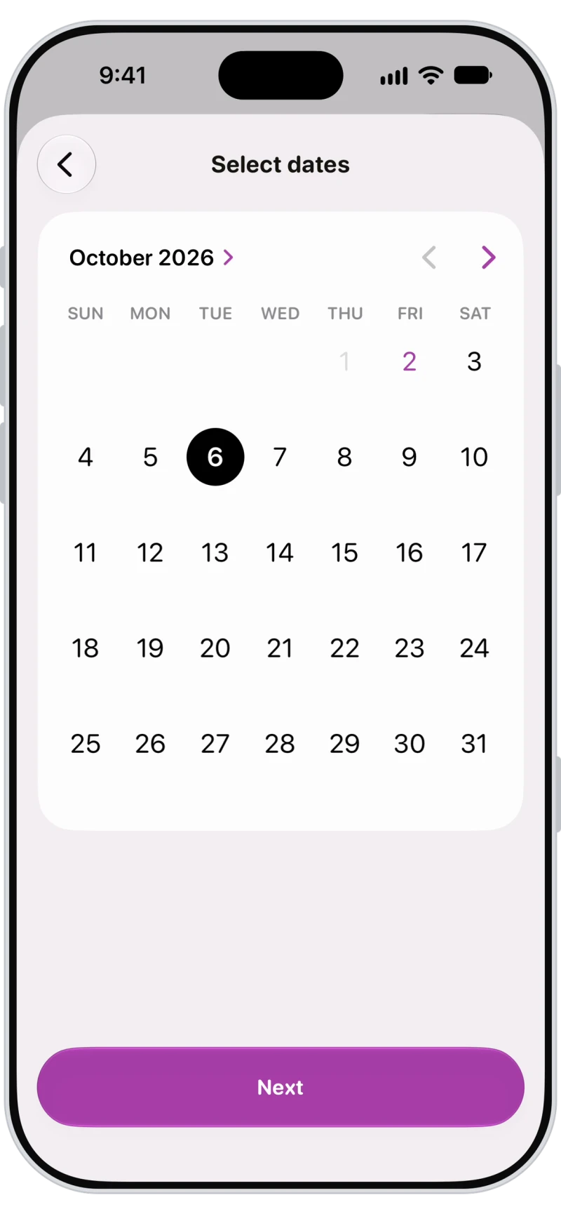 Walkies Journal booking flow with available times for a dog walk